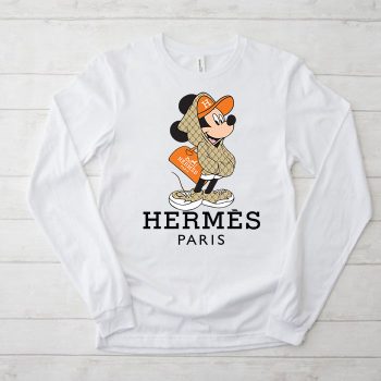 Hermes Paris Mickey Mouse Kid Tee Unisex Longsleeve Shirt LTB0582