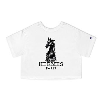 Hermes Paris Seahorses Champion Women Cropped T-Shirt CTB2528
