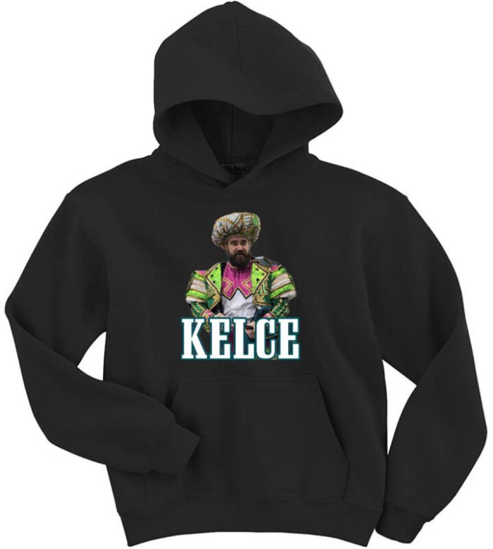 Jason Kelce Philadelphia Eagles Parade "Mummers" Hoodie Hooded Sweatshirt