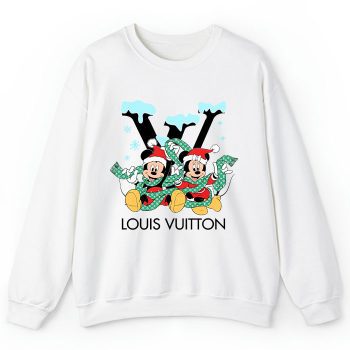Louis Vuitton Logo Luxury Chrismate Mickey Mouse Minnie Mouse Crewneck Sweatshirt CSTB1204