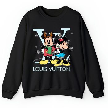 Louis Vuitton Logo Luxury Chrismate Mickey Mouse Minnie Mouse Crewneck Sweatshirt CSTB1205