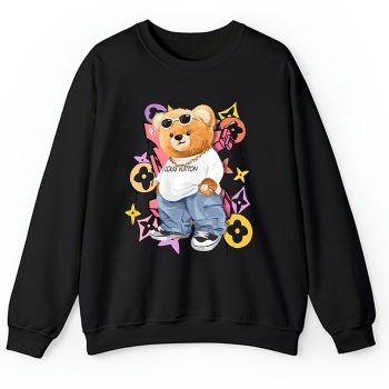Louis Vuitton Logo Luxury Graffiti Teddy Bear Crewneck Sweatshirt CSTB1043