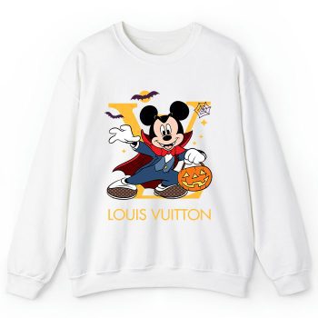 Louis Vuitton Logo Luxury Halloween Pumpkin Dracula Mickey Mouse Crewneck Sweatshirt CSTB1198