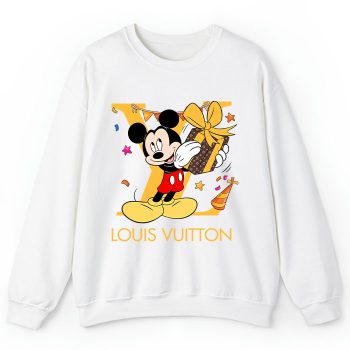 Louis Vuitton Logo Luxury Mickey Mouse Birth Day Crewneck Sweatshirt CSTB1021