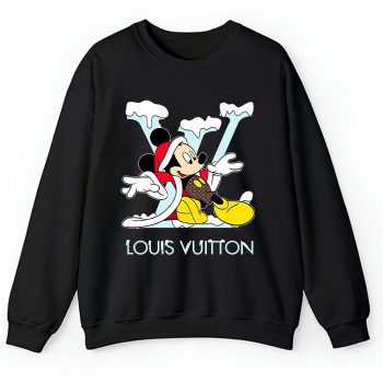 Louis Vuitton Logo Luxury Mickey Mouse Crewneck Sweatshirt CSTB1022