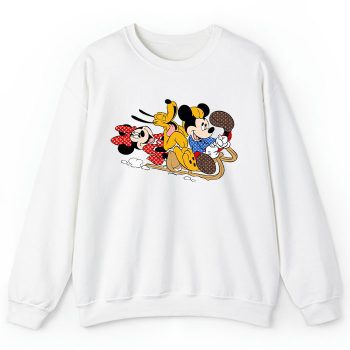 Louis Vuitton Logo Luxury Mickey Mouse Minie Mouse Pluto Crewneck Sweatshirt CSTB1036
