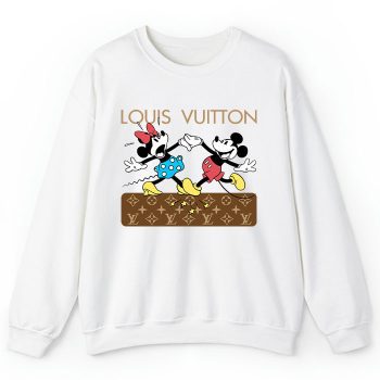 Louis Vuitton Logo Luxury Mickey Mouse Minnie Mouse Dance Crewneck Sweatshirt CSTB1024