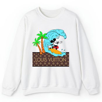 Louis Vuitton Logo Luxury Mickey Mouse Surf Crewneck Sweatshirt CSTB1026