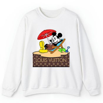 Louis Vuitton Logo Luxury Mickey Mouse Surf Crewneck Sweatshirt CSTB1027