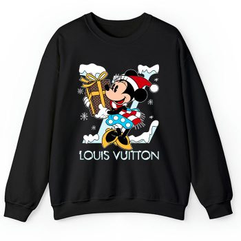 Louis Vuitton Logo Luxury Monogram Canvas Pattern Chrismate Minnie Mouse Crewneck Sweatshirt CSTB1213