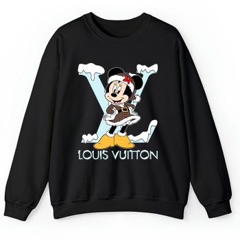Louis Vuitton Logo Luxury Monogram Canvas Pattern Chrismate Minnie Mouse Crewneck Sweatshirt CSTB1214