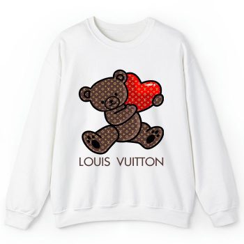 Louis Vuitton Logo Luxury Monogram Canvas Pattern Teddy Bear Crewneck Sweatshirt CSTB1120