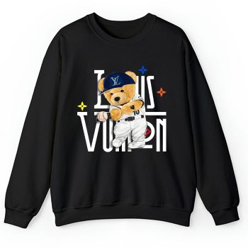 Louis Vuitton Logo Luxury Teddy Bear Baseball Crewneck Sweatshirt CSTB1066