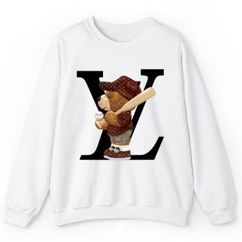 Louis Vuitton Logo Luxury Teddy Bear Baseball Crewneck Sweatshirt CSTB1068