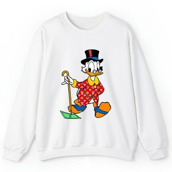Louis Vuitton Red Monogram Canvas Pattern Scrooge Mcduck Crewneck Sweatshirt CSTB1186