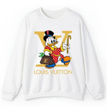 Louis Vuitton Red Monogram Canvas Pattern Scrooge Mcduck Crewneck Sweatshirt CSTB1187