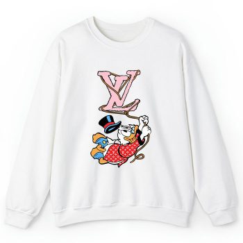 Louis Vuitton Red Monogram Canvas Pattern Scrooge Mcduck Crewneck Sweatshirt CSTB1188