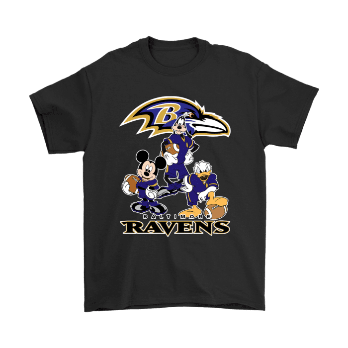 Mickey Donald Goofy The Three Baltimore Ravens Football Unisex T-Shirt Kid T-Shirt LTS153