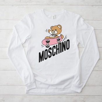 Moschino Skater Teddy Bear Kid Tee Unisex Longsleeve Shirt LTB0899