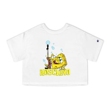 Moschino SpongeBob SquarePants Champion Women Cropped T-Shirt CTB2908