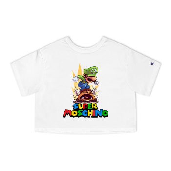 Moschino Super Mario Luigi Champion Women Cropped T-Shirt CTB2915