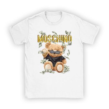 Moschino Teddy Bear Gold Luxury Kid Tee Unisex T-Shirt TTB1945