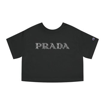 Prada Diamond Logo Luxury Champion Women Cropped T-Shirt CTB2553
