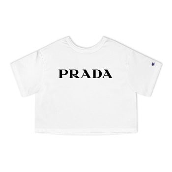 Prada Logo Luxury Champion Women Cropped T-Shirt CTB2540