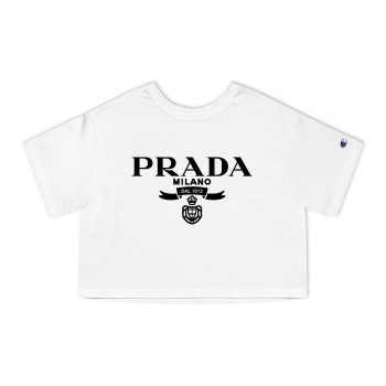 Prada Logo Luxury Champion Women Cropped T-Shirt CTB2541