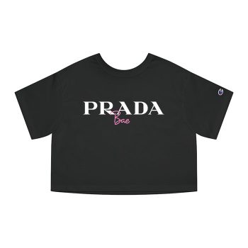 Prada Logo Luxury Champion Women Cropped T-Shirt CTB2549