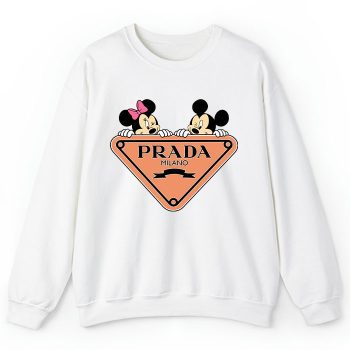 Prada Logo Luxury Mickey Mouse Minnie Mouse Crewneck Sweatshirt CSTB0676