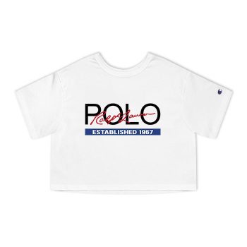 Ralph Lauren Camiseta Polo Infantil Lettering Branca Champion Women Cropped T-Shirt CTB2741
