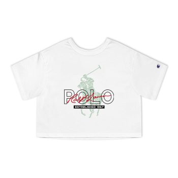 Ralph Lauren Camiseta Polo Infantil Lettering Branca Champion Women Cropped T-Shirt CTB2753