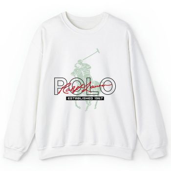 Ralph Lauren Camiseta Polo Infantil Lettering Branca Crewneck Sweatshirt CSTB0781