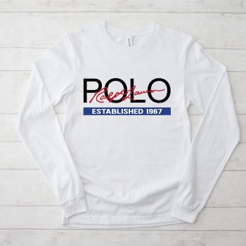 Ralph Lauren Camiseta Polo Infantil Lettering Branca Kid Tee Unisex LongsleeveShirt LTB0750