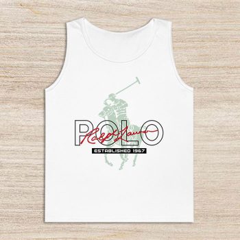 Ralph Lauren Camiseta Polo Infantil Lettering Branca Unisex Tank Top TTTB0903