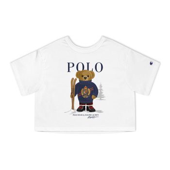 Ralph Lauren Polo Bear Teddy Champion Women Cropped T-Shirt CTB2761