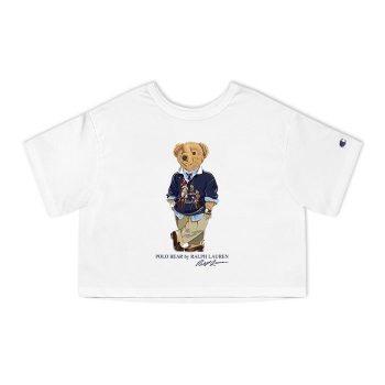 Ralph Lauren Polo Bear Teddy Champion Women Cropped T-Shirt CTB2767