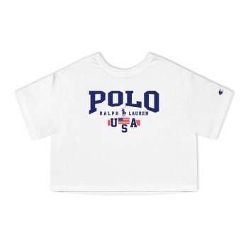 Ralph Lauren Polo Plag Usa Champion Women Cropped T-Shirt CTB2745