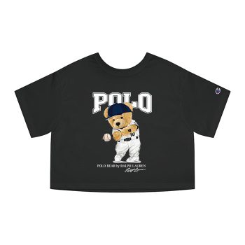 Ralph Lauren Polo Sport Bear Teddy Champion Women Cropped T-Shirt CTB2774