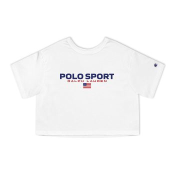 Ralph Lauren Polo Sport Plag Usa Champion Women Cropped T-Shirt CTB2750
