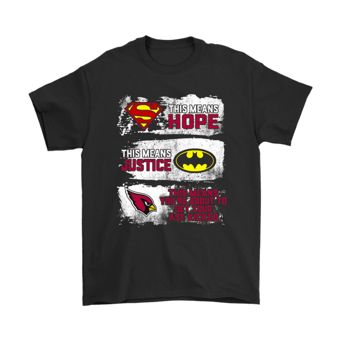 Superman Batman Arizona Cardinals Mean Kick Your Ass Unisex T-Shirt Kid T-Shirt LTS991