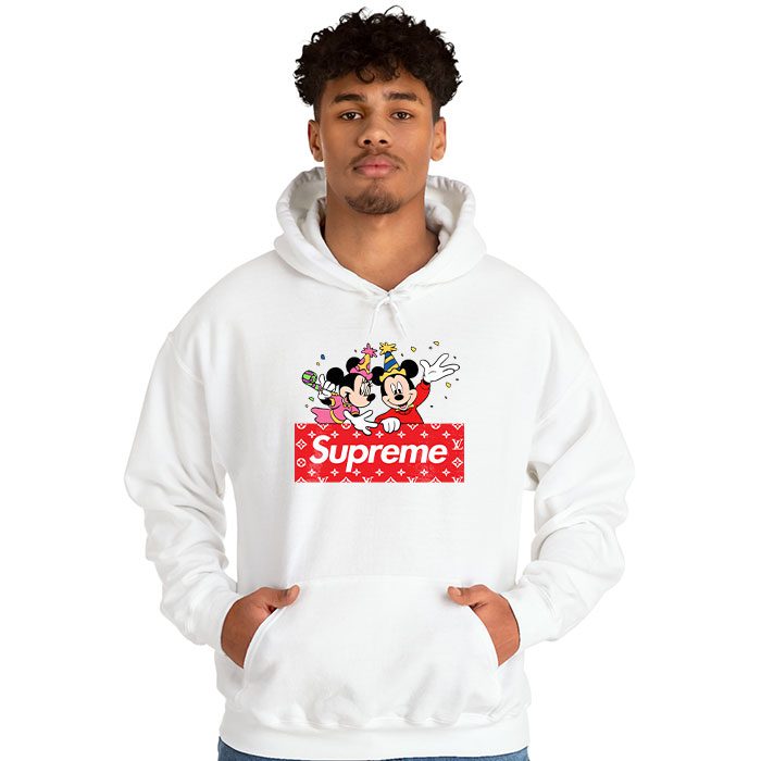 Supreme Mickey Mouse And Minnie Mouse Birthday Unisex Pullover Hoodie ...