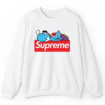 Supreme Yoshi Blue Mario Crewneck Sweatshirt CSTB0982