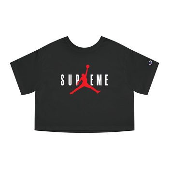 Supreme x Jordan Luxury Logo Champion Women Cropped T-Shirt CTB2927