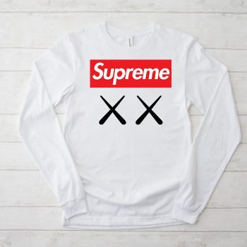 Supreme x Kaws Logo Kid Tee Unisex Longsleeve Shirt LTB0942