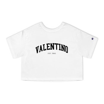 Valentino 1960 Luxury Logo Champion Women Cropped T-Shirt CTB2384