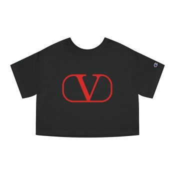 Valentino Luxury Logo Champion Women Cropped T-Shirt CTB2392