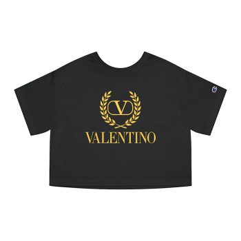 Valentino Luxury Logo Champion Women Cropped T-Shirt CTB2413