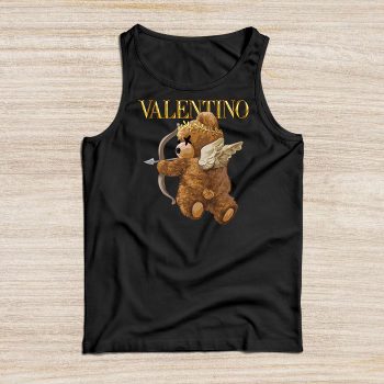Valentino Teddy Bear Gold Luxury Unisex Tank Top TTTB0694
